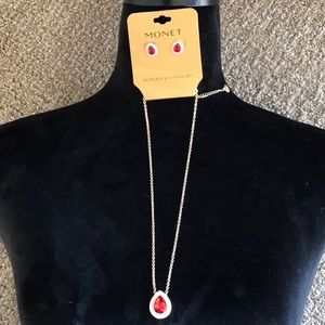 Monet necklace and earring set